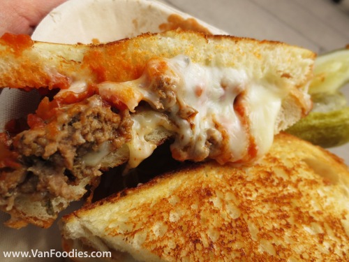 Check out the gooey cheese and tasty meatloaf